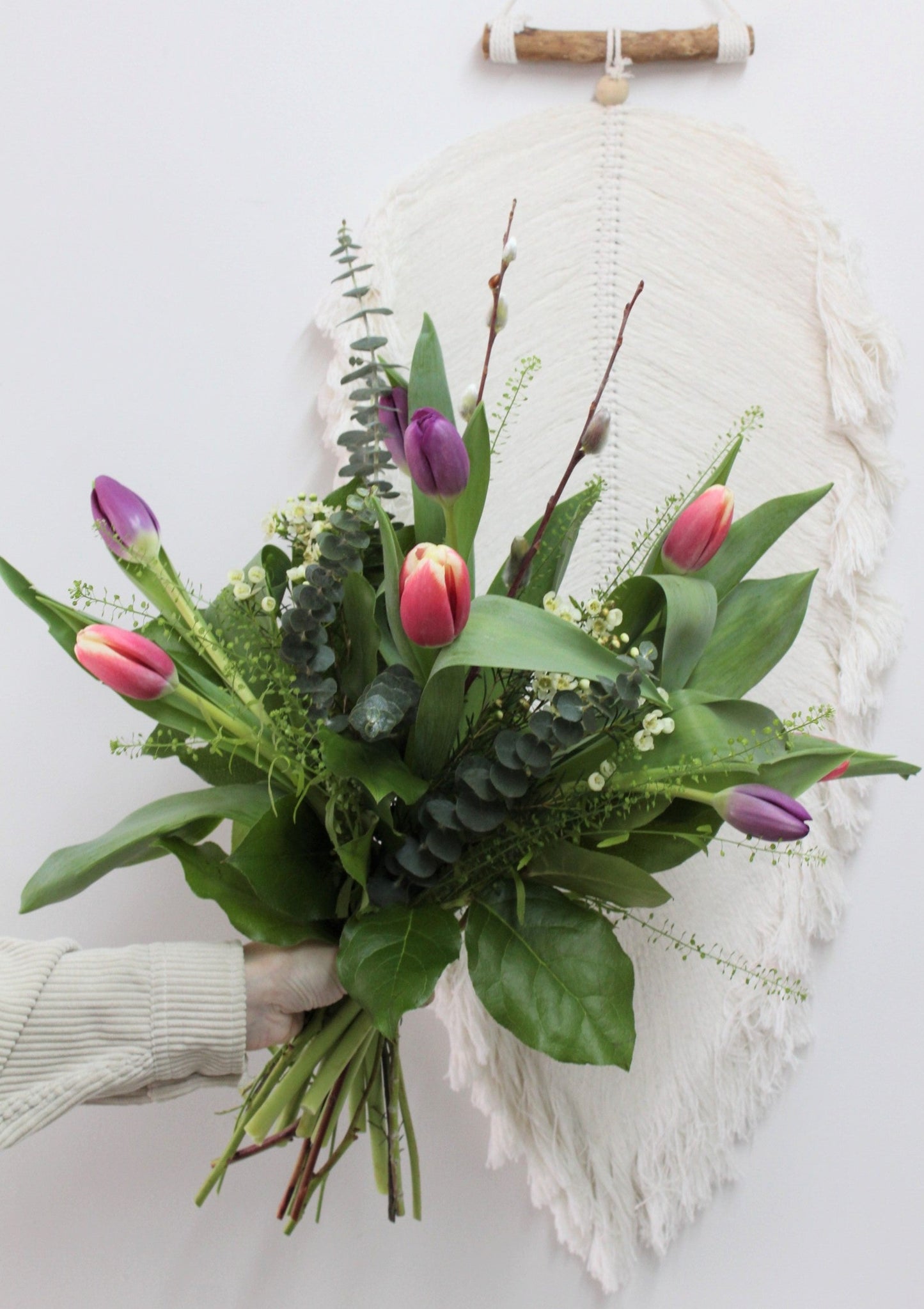 Bouquet de tulipes aux couleurs variées