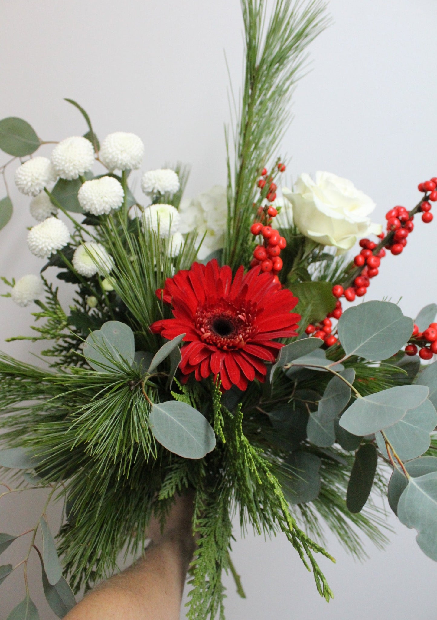 Bouquet de fleurs coupées de Noël au choix du fleuriste