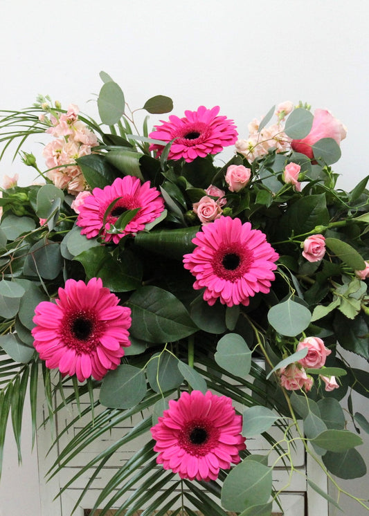 Fuchsia et abricot