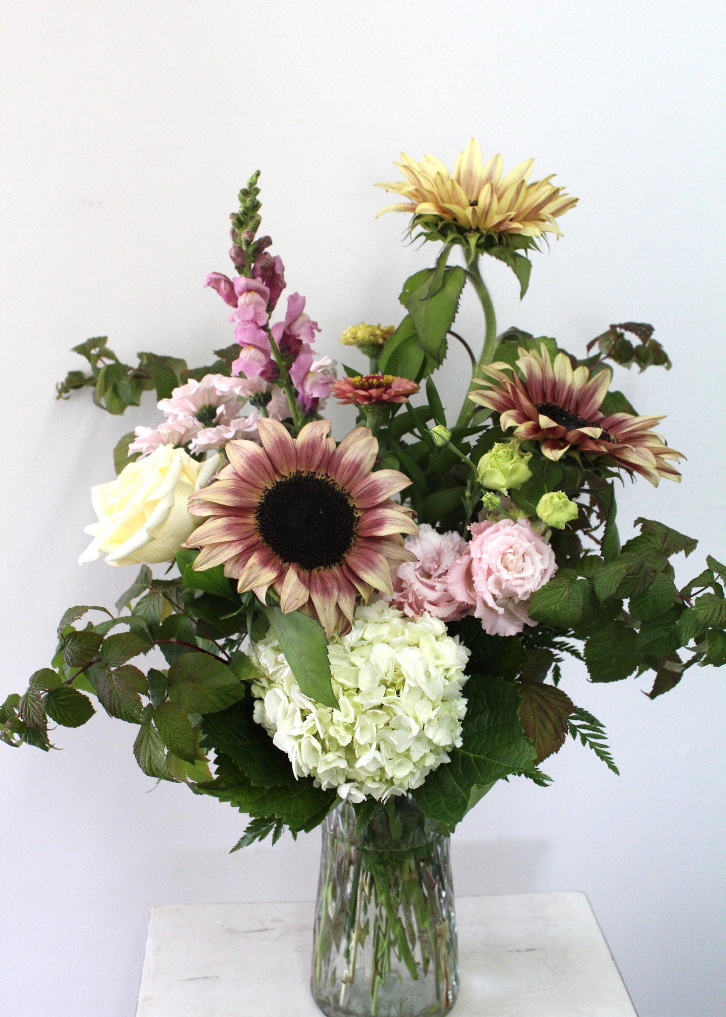Bouquet de fleurs au choix du fleuriste dans un vase